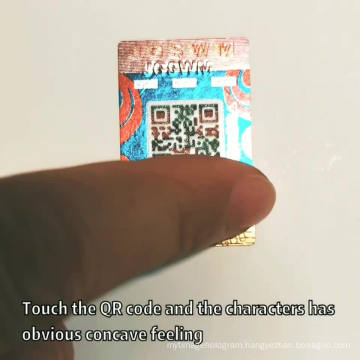 custom anti-counterfeit label  scratch off qr code barcode security sticker